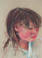 Ulla 02, Portrait, Pastell